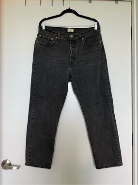 Levi’s 501 crop black jeans